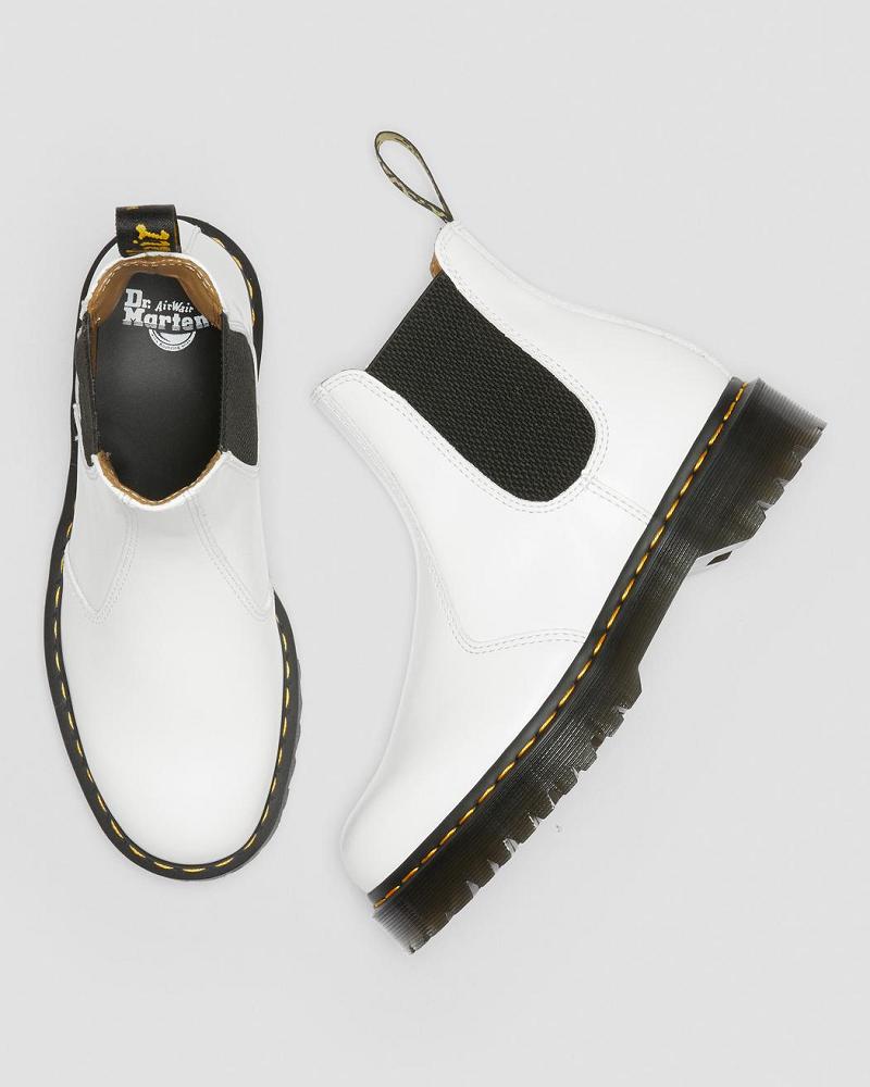 Men's Dr Martens 2976 Bex Smooth Leather Ankle Boots White | AU 418AHK